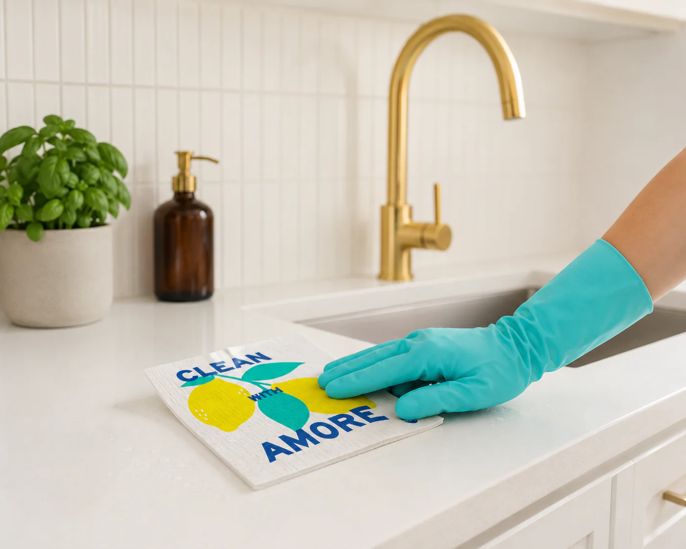 Clean with Amore - Eco Sponge Cloths (4 cloths) - Image 3